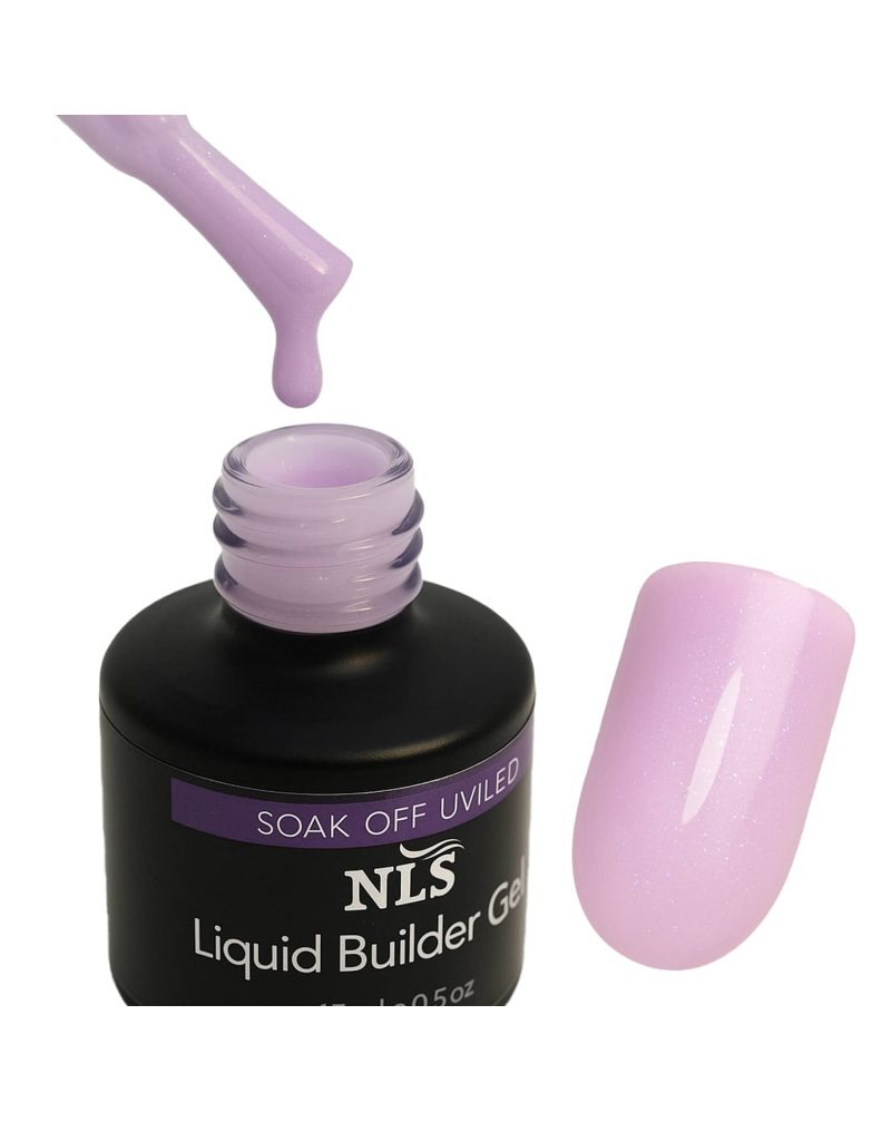 Gel de construction en flacon Rose pailleté – LIQUID BUILDER