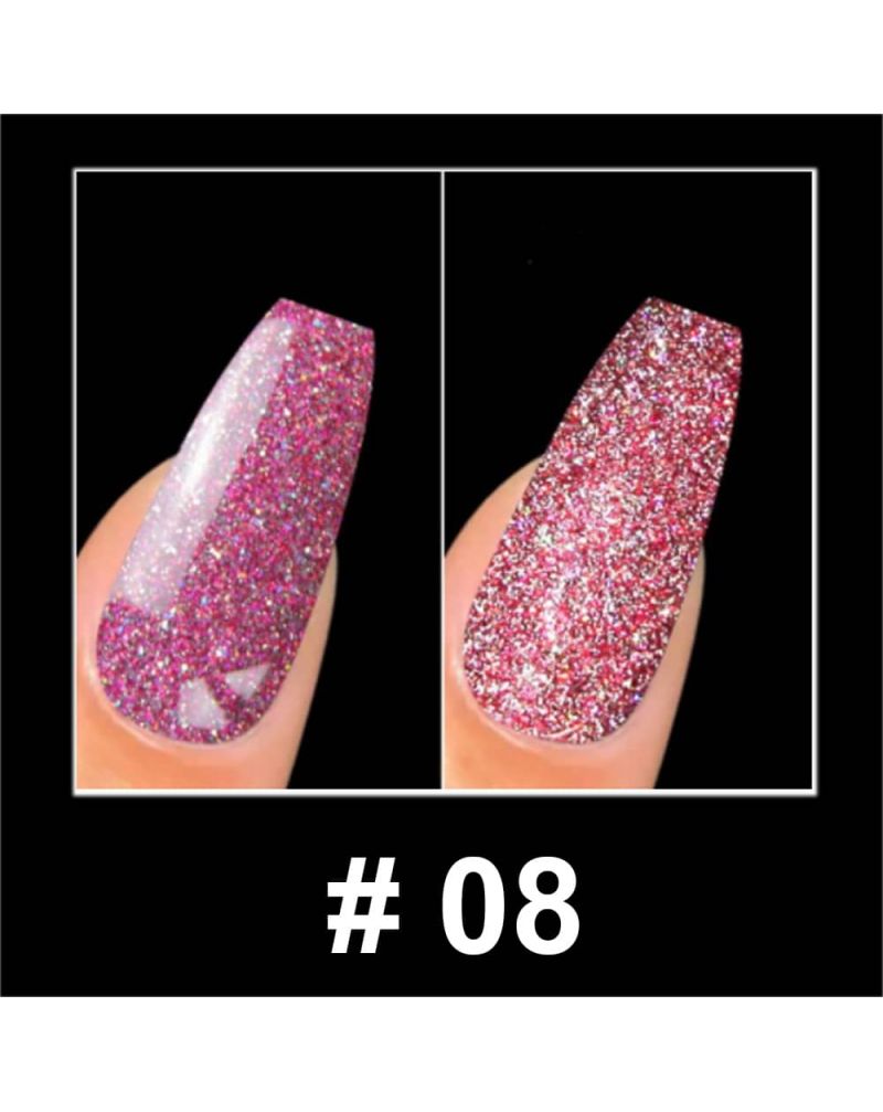 Vernis a ongles semi permanent Reflective glitter serie #08