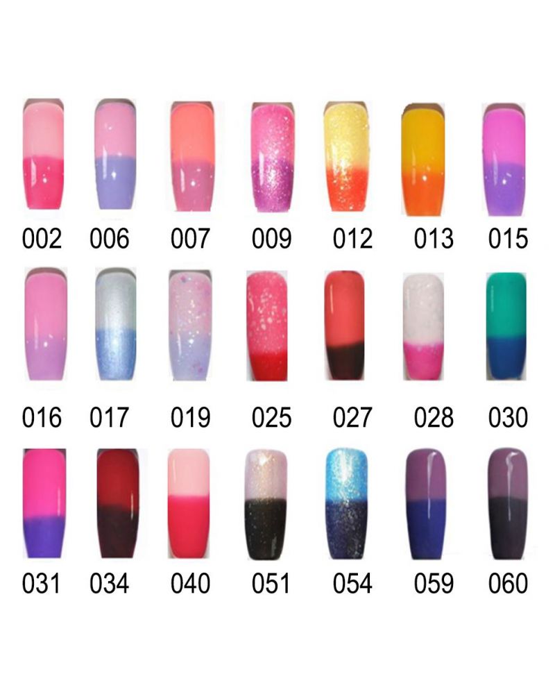 Vernis semi permanent Thermo serie. 21 couleurs